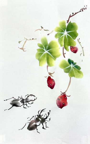 Strawberry and Stag beetles