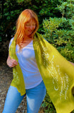 Handmade Silk scarf. The Arc of the Moral Universe...