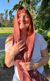Handmade Silk scarf, the Arc of the Moral Universe...