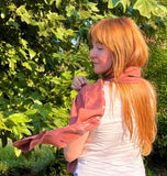 Handmade Silk scarf, the Arc of the Moral Universe...