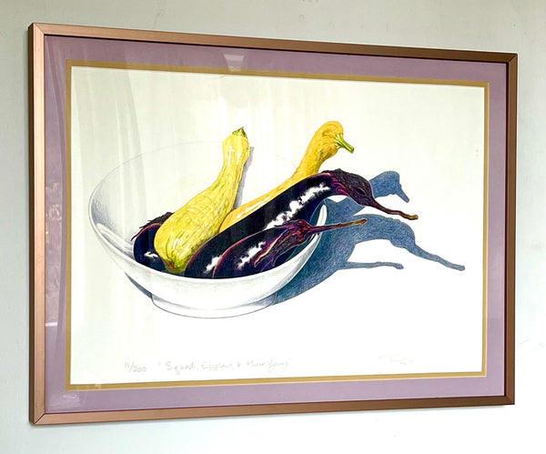 Squash, Eggplant & their Young Framed prints